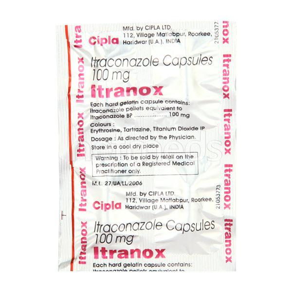 Itranox 100mg Capsule 4'S