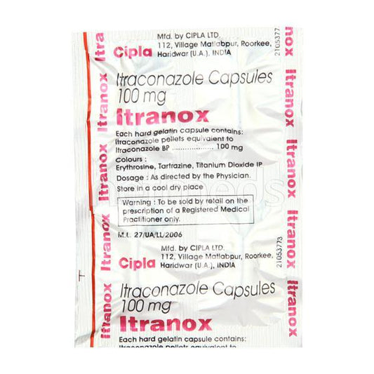 Itranox 100mg Capsule 4'S