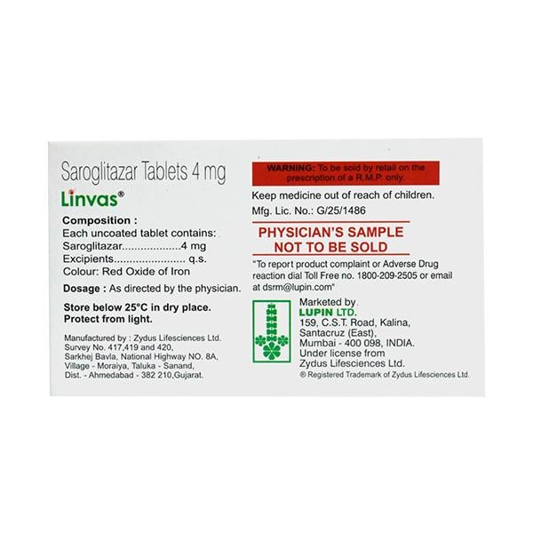 LINVAS 4mg Tablet 10's
