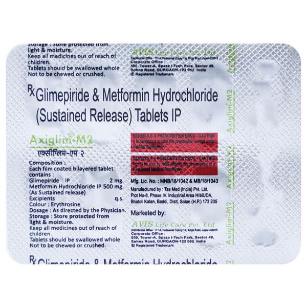 AXIGLIM M 2mg Tablet 10's