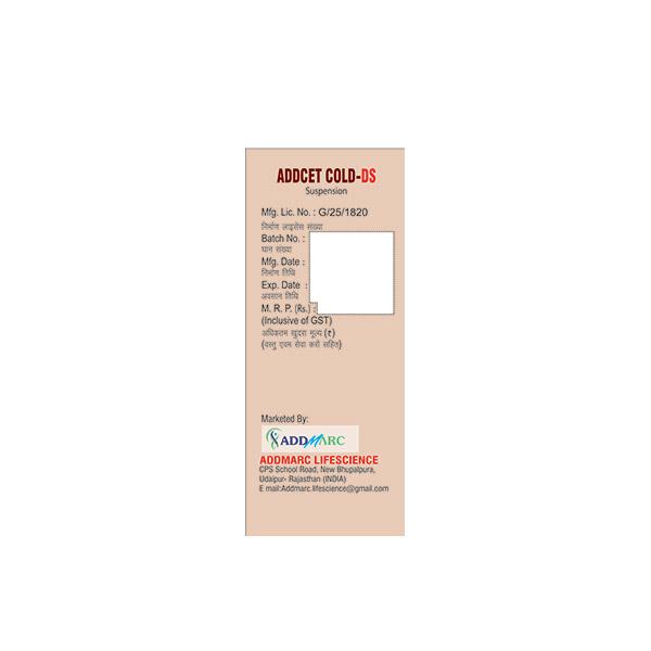 ADDCET COLD DS STRAWBERRY FLAVOUR Suspension 60ml