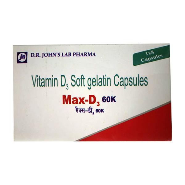 MAX D3 60k Softgel Capsule 8's