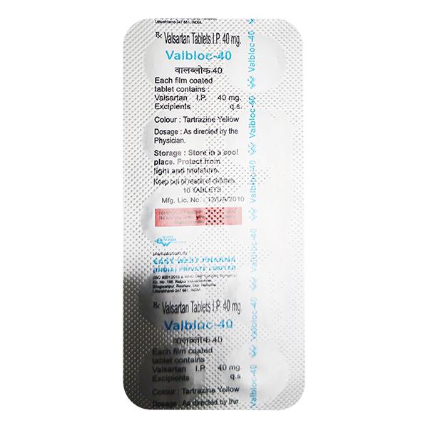 Valbloc 40mg Tablet 10'S