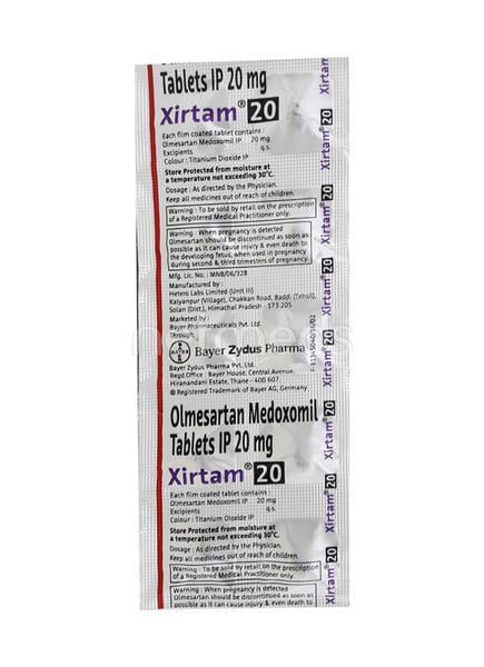 Xirtam 20mg Tablet 10'S
