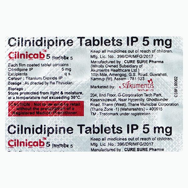 Cilnicab 5mg Tablet 10'S