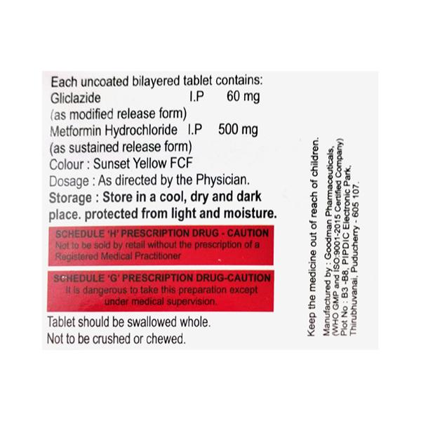 GLYCIVAS M60 OD Tablet 10's