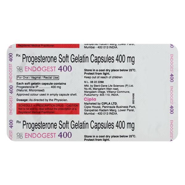 Endogest 400 Capsule 10'S