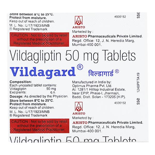 VILDAGARD 50mg Tablet 15's