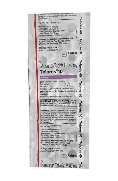Telpres 40mg Tablet 10'S
