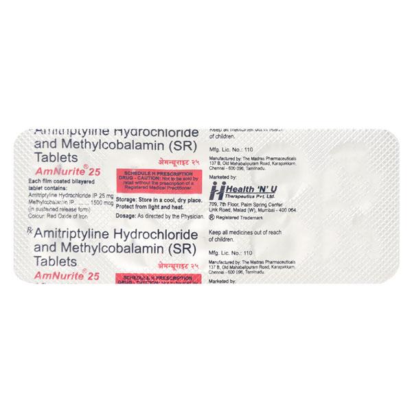 Amnurite 25mg Tablet 10'S