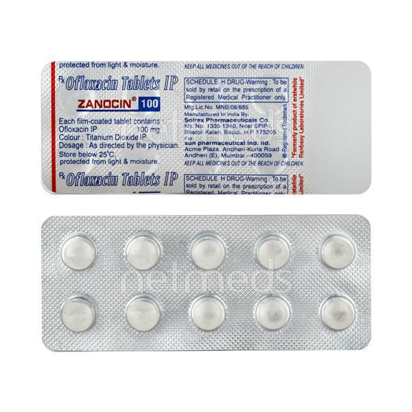 Zanocin 100mg Tablet 10'S