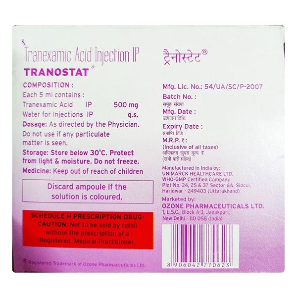 Tranostat 500mg Injection 5ml