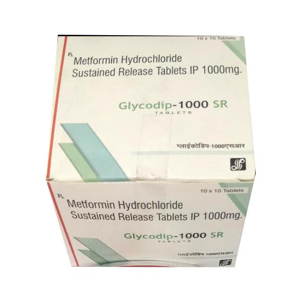 GLYCODIP 1000 SR Tablet 10's
