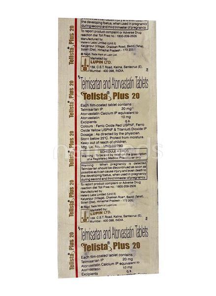 Telista Plus 20mg Tablet 10'S