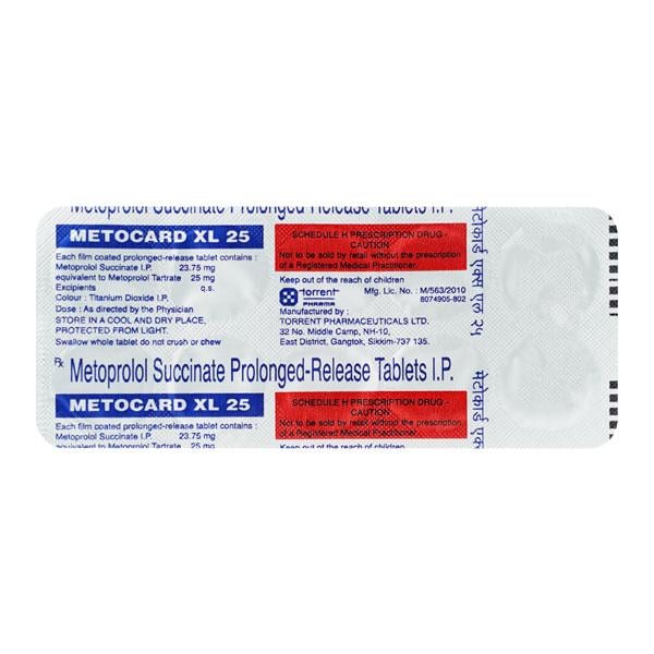 Metocard XL 25mg Tablet 10'S