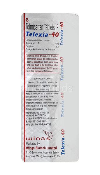 Telexia 40mg Tablet 10'S