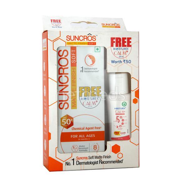 Suncros Matte Finish Soft 50+ Gel 50gm (Promo Pack)