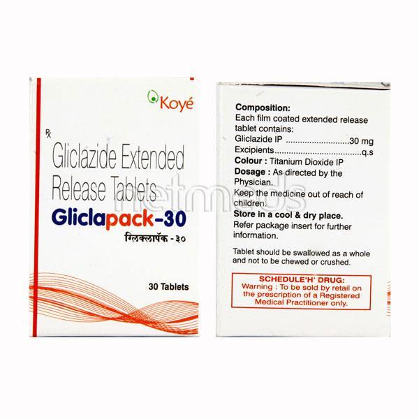 Gliclapack 30mg Tablet 30'S