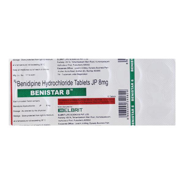 BENISTAR 8mg Tablet 10's
