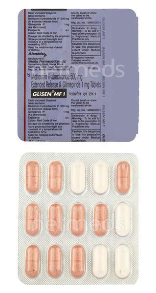 Glisen MF 1mg Tablet 15'S