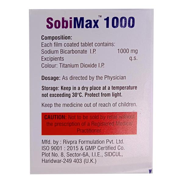 SOBIMAX 1000 Tablet 10's