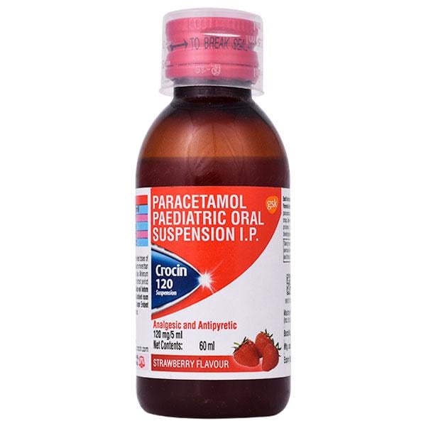 Crocin 120 Strawberry Flavour Suspension 60ml