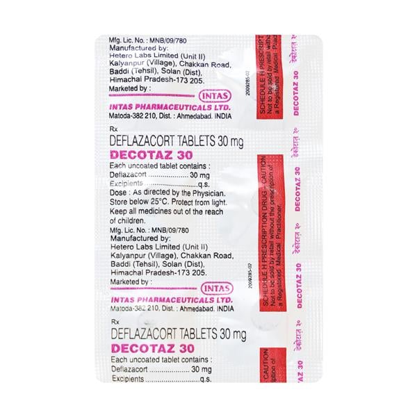 Decotaz 30mg Tablet 6'S
