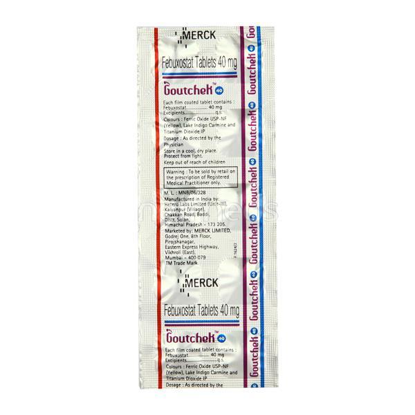 Goutchek 40mg Tablet 10'S