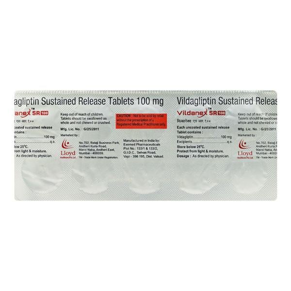 VILDANEX SR 100 Tablet 10's