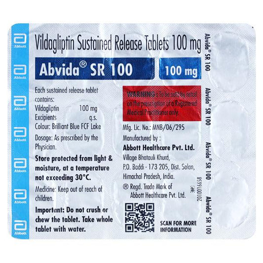 ABVIDA SR 100 Tablet 15's
