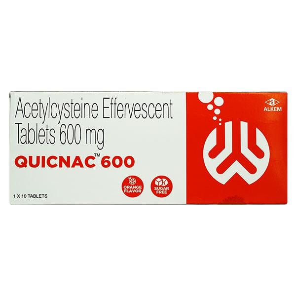 QUICNAC 600 SUGAR FREE ORANGE FLAVOUR Effervescent Tablet 10's