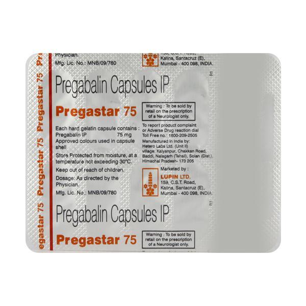 Pregastar 75mg Capsule 10'S