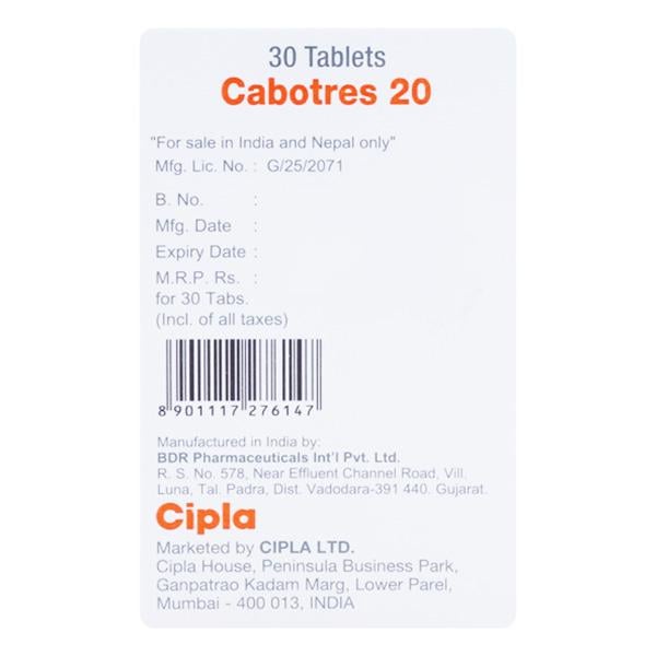 CABOTRES 20 Tablet 30's
