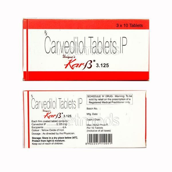 KAR B 3.125mg Tablet 10'S