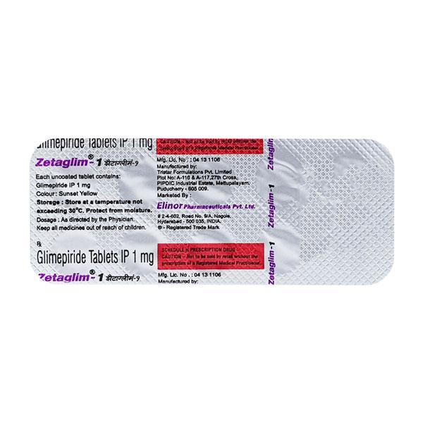 ZETAGLIM 1mg Tablet 10's