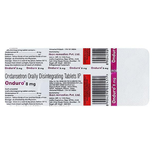 ONDURO 8 Orally disintegrating tablet 10's