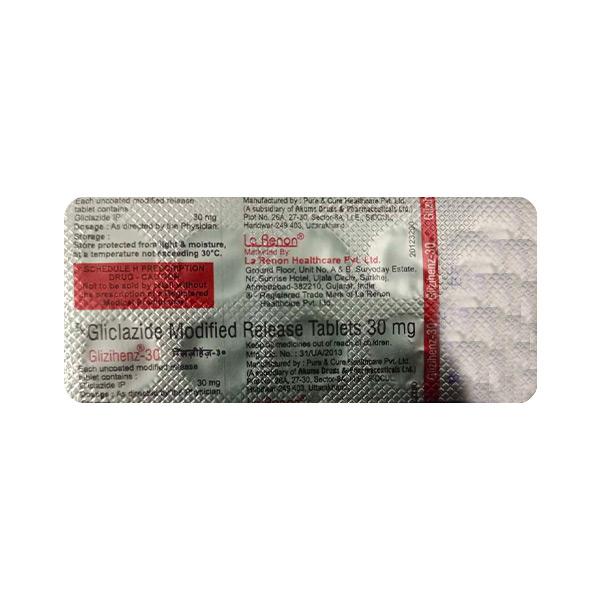 Glizihenz 30mg Tablet 10'S