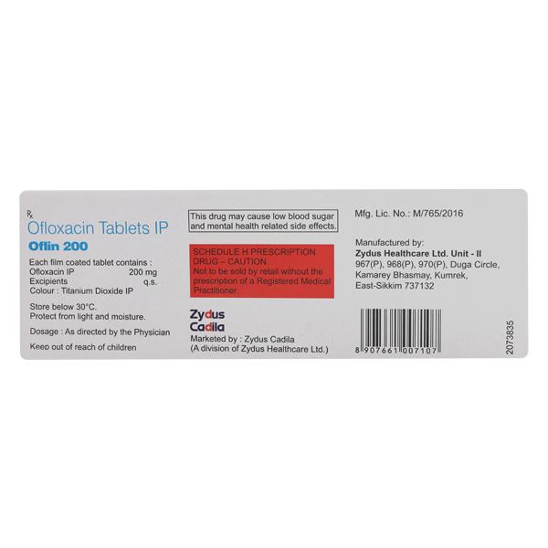 OFLIN 200mg Tablet 15's
