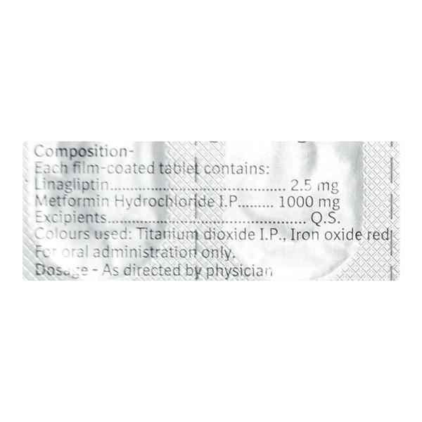 Ondero Met 2.5/1000mg Tablet 10'S