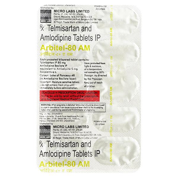 Arbitel AM 80mg Tablet 10'S