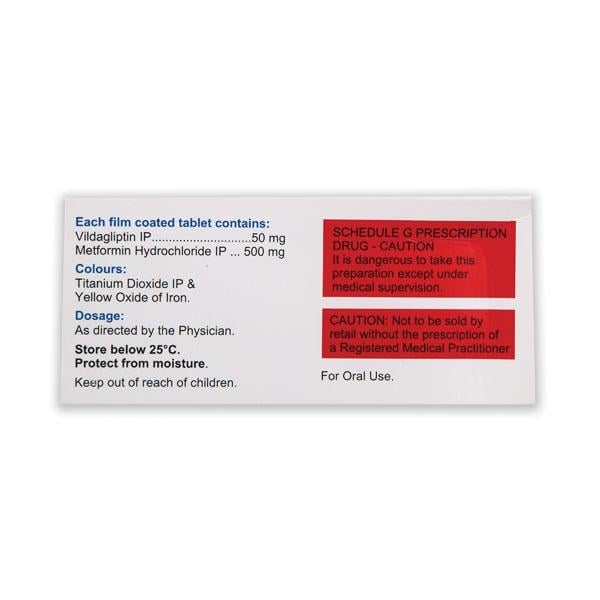 CIPVILDIN M 50/500mg Tablet 15's