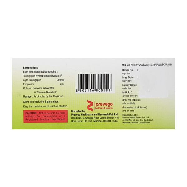 TENEVAG 20 Tablet 10's