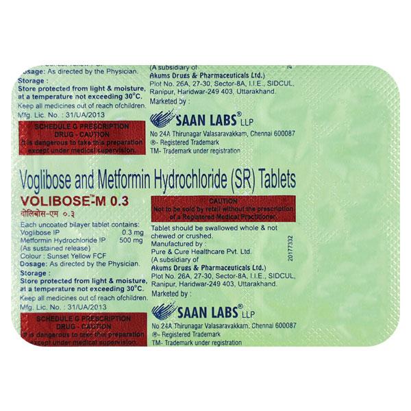 Volibose M 0.3mg Tablet 10'S