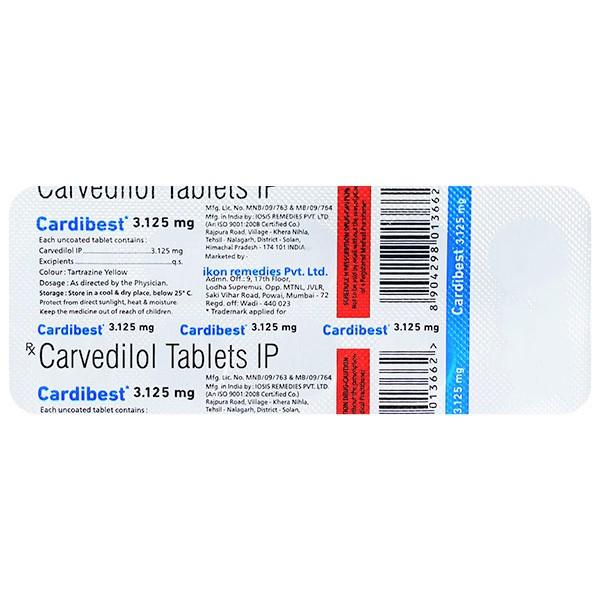 CARDIBEST 3.125 Tablet 10's