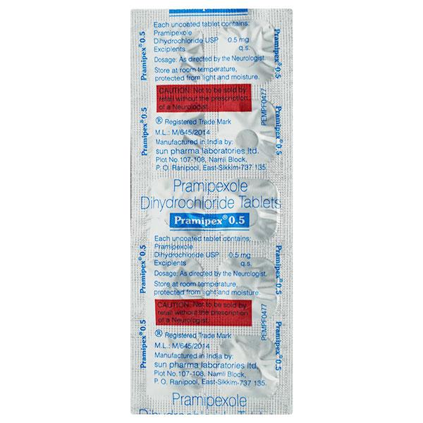 Pramipex 0.5mg Tablet 10'S