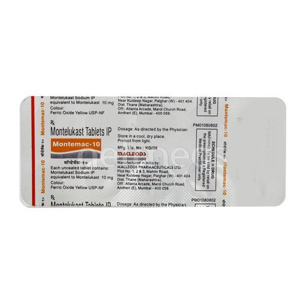 Montemac 10mg Tablet 10'S