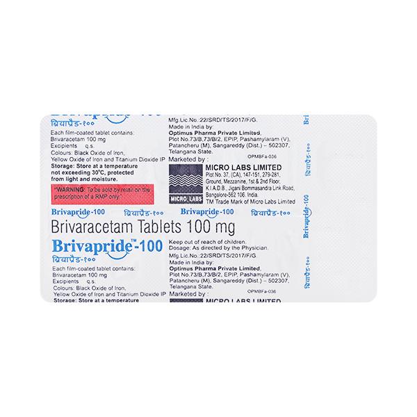 BRIVAPRIDE 100 Tablet 10's