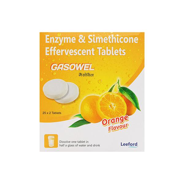 GASOWEL Orange Flavour Effervescent Tablet 2's