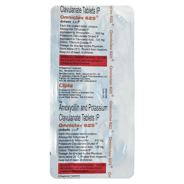 Omniclav 625mg Tablet 6'S