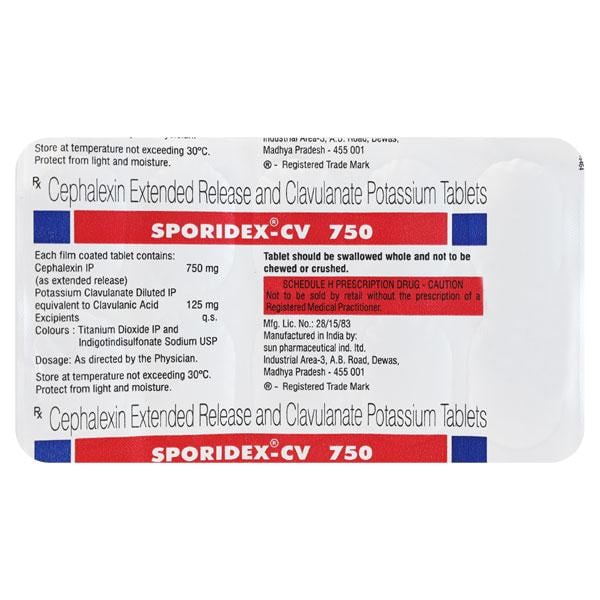 SPORIDEX CV 750 Tablet 10's